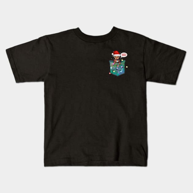 Happy holidays human bengal in pocket Kids T-Shirt by Meakm